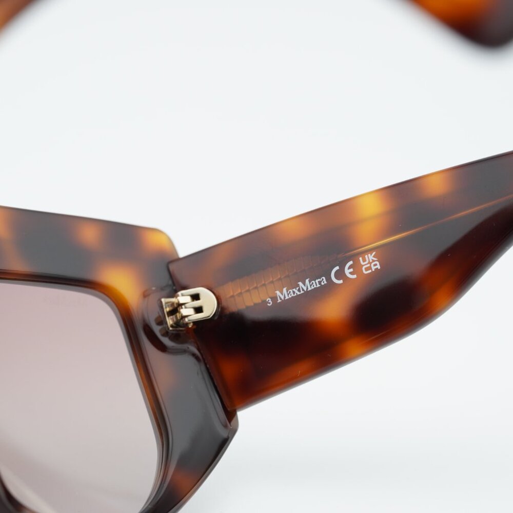 Exclusive Sale! Max Mara ORSOLA MM0083 52F Sunglasses Dark Havana Shield Frame - Picture 9 of 11